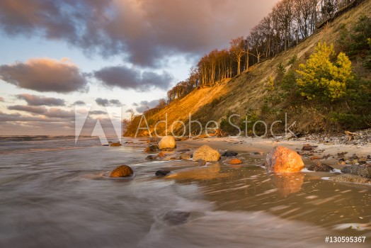 Picture of Storm sea sunset on a stormy sea